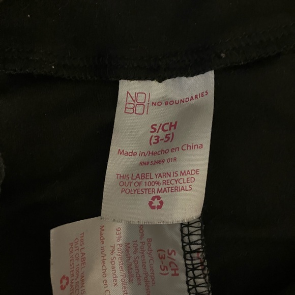 no boundaries black leggings activewear workout xs - m - Picture 3 of 3